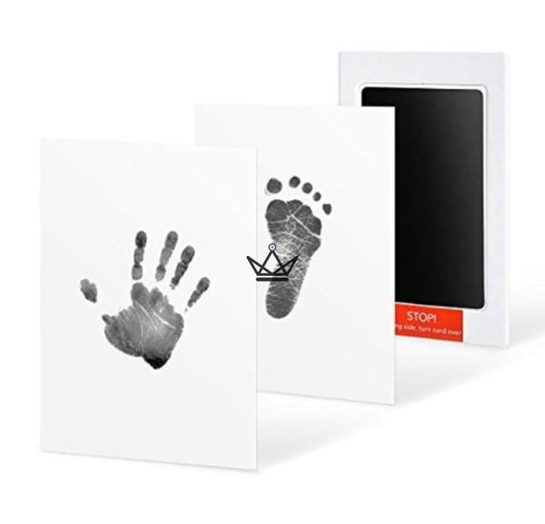 BABY PRINT - Kit d'impression d'empreintes de pieds et mains pour bébé noir