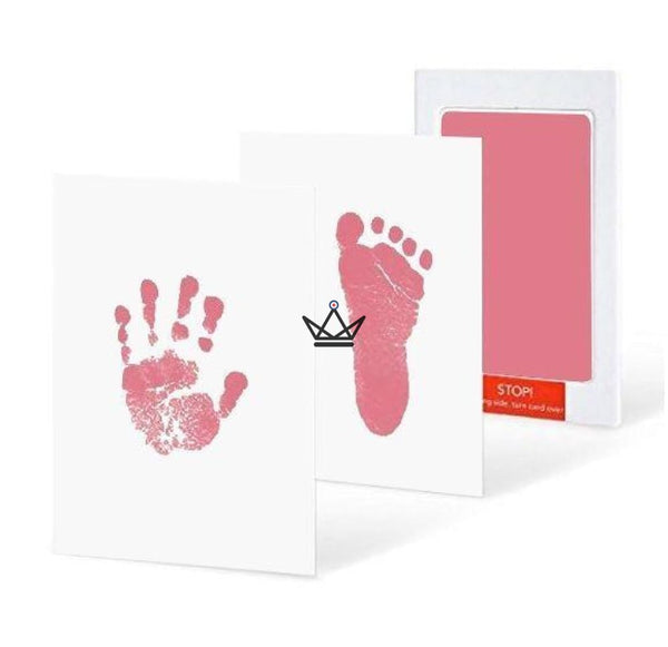 BABY PRINT - Kit d'impression d'empreintes de pieds et mains pour bébé rose